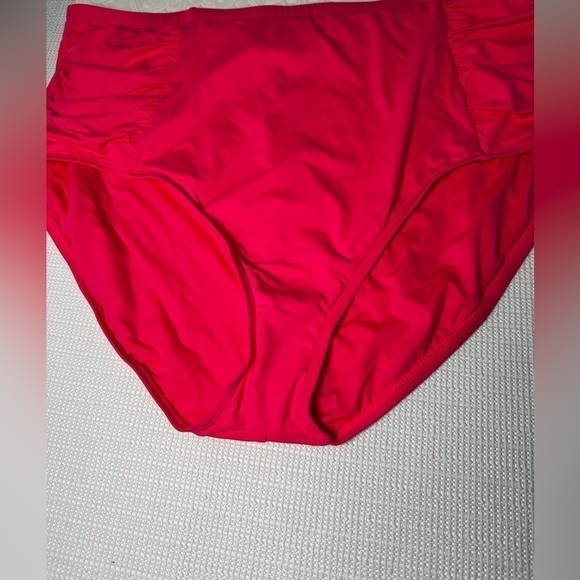 La Blanca Island Goddess Side Shirred High Waist Bottom Women Plus Size 22W Pink - Picture 11 of 13